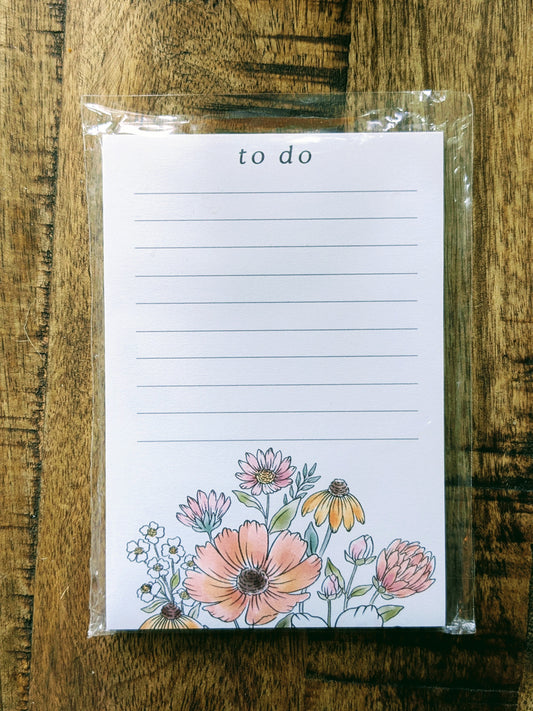 Bright Floral Note Pad
